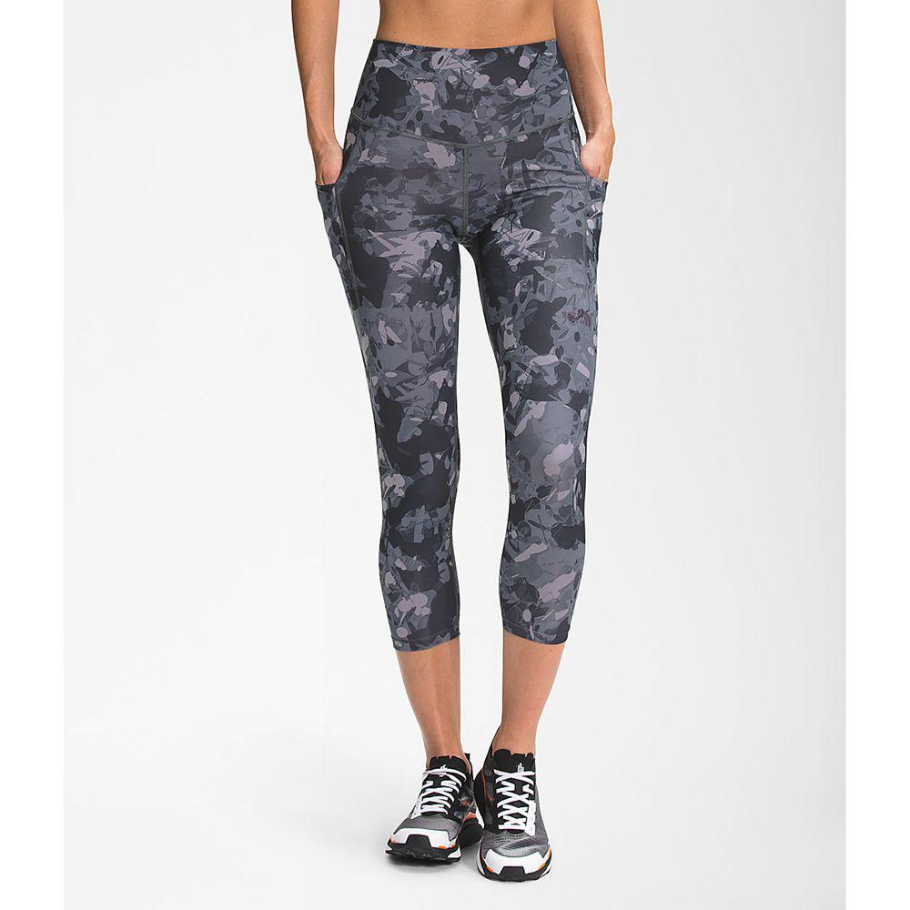 The North Face Printed Motivation High-Rise Pocket Crop Γυναικεια Κολάν - Γκρι (ANHI86905)